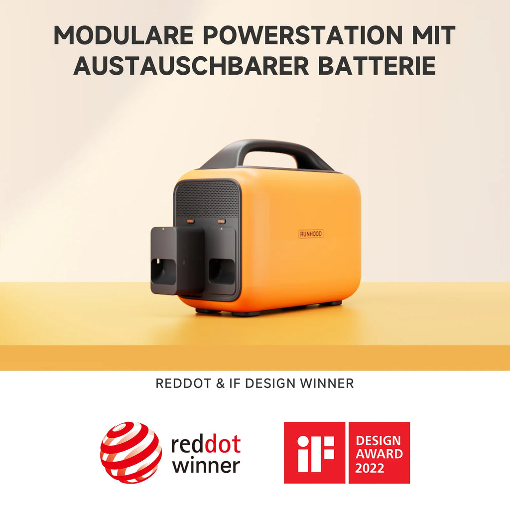 Runhood Portable Power Station Set RALLYE 600/1200W / 648 Wh